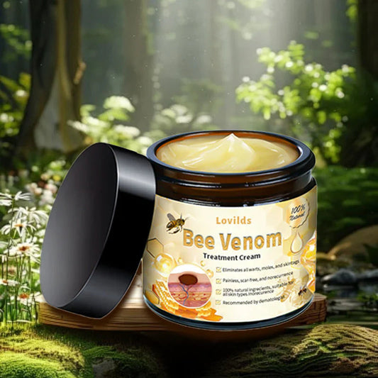 BEE VENOM Skin Restoration Cream – 🌸 Anti-aging, Hydrating, Skin Repair, Even Tone, Acne and Dark Spot Treatment, Wart and Mole Removal, Psoriasis Relief