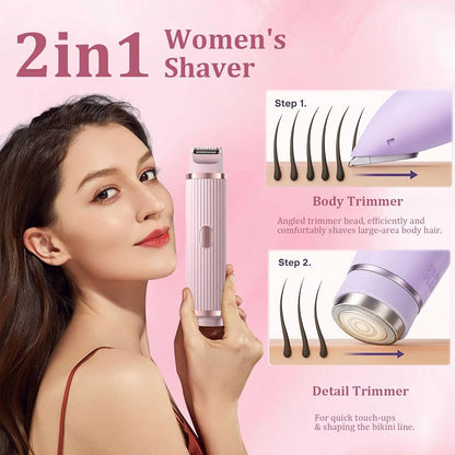 2 in 1 Double Head Electric Shaver | Easy Hair Removal