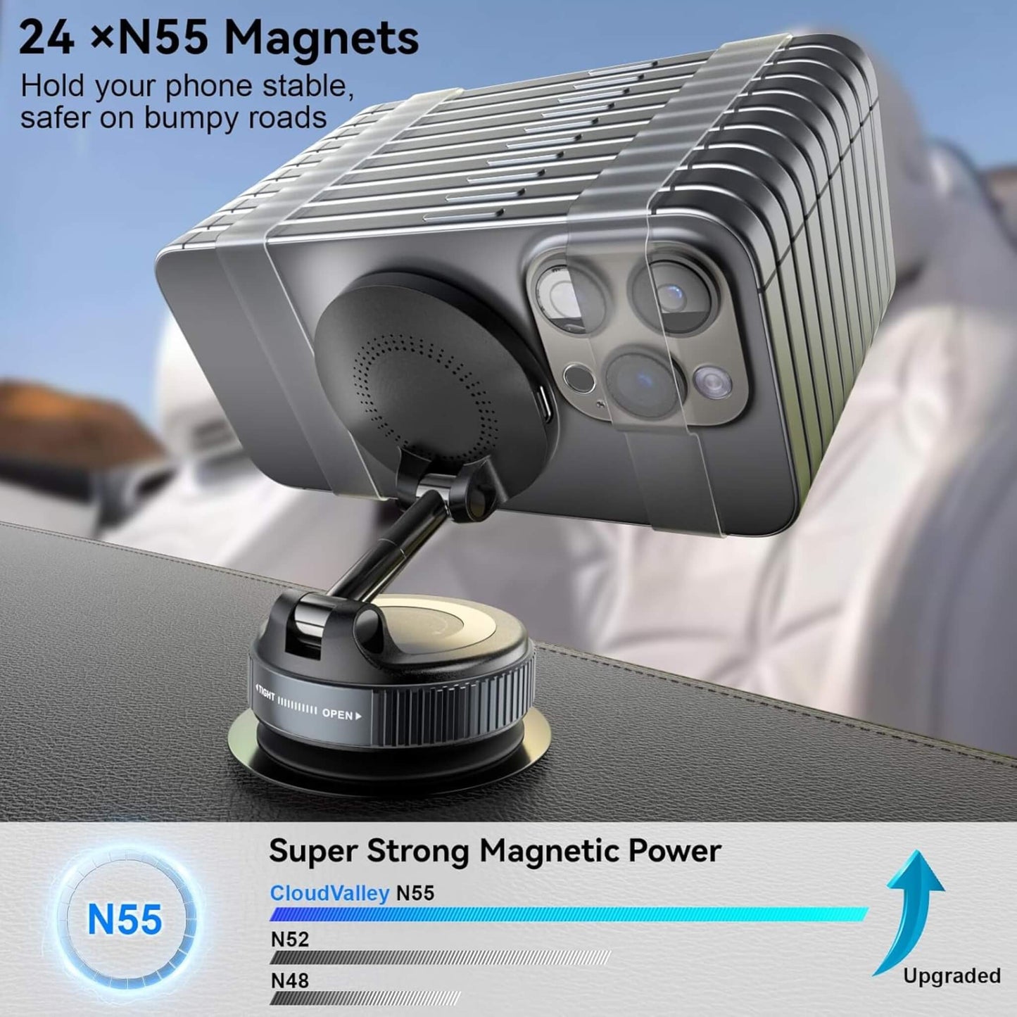 Magnetic Suction Car Phone Mount 2025 Model