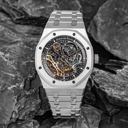 Audemars Piguet Royal Oak Diamond-Studded Swiss Automatic Men's Luxury Watch