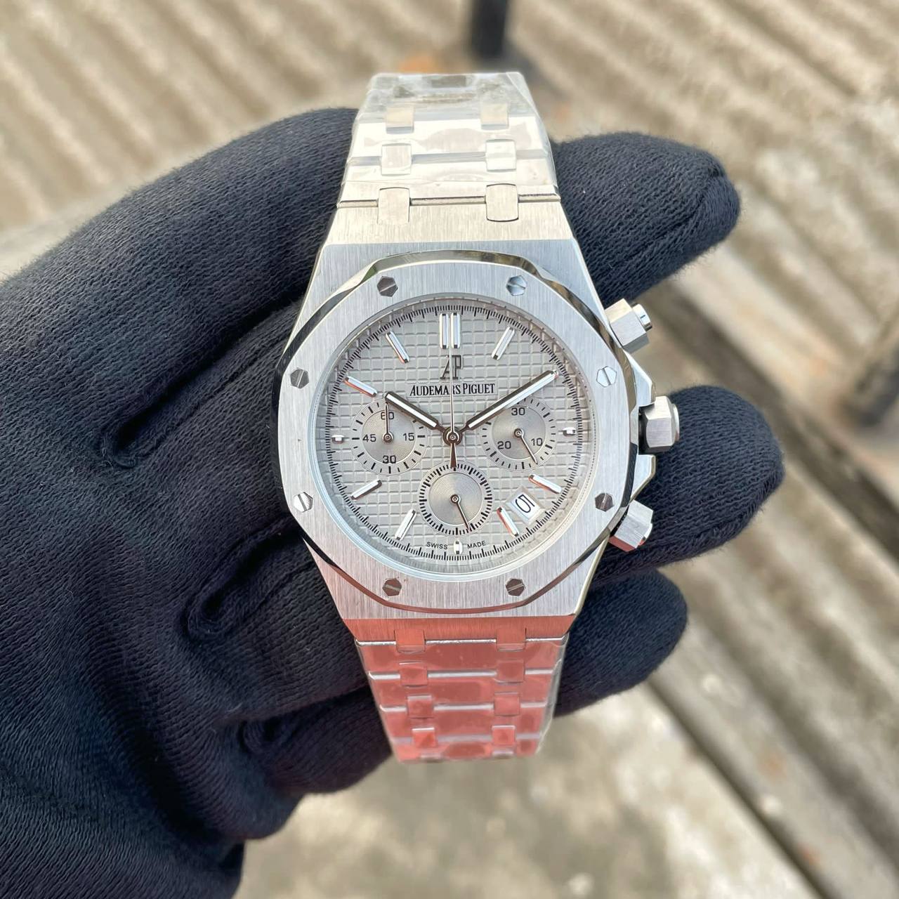 Audemars Piguet Royal Oak Diamond-Studded Swiss Automatic Men's Luxury Watch