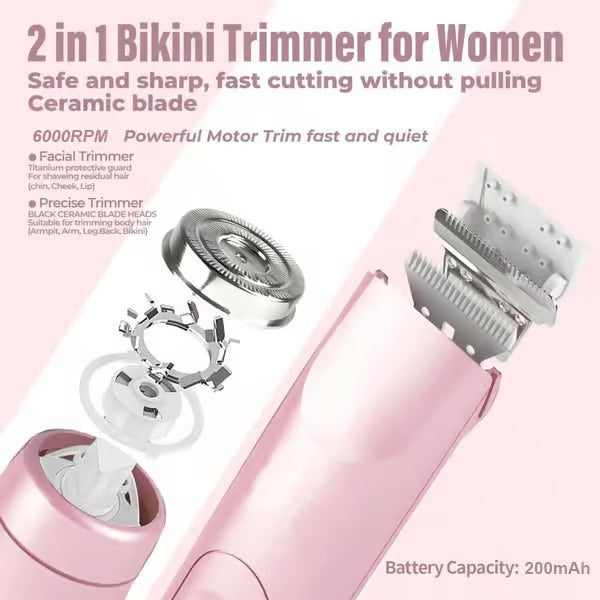 2 in 1 Double Head Electric Shaver | Easy Hair Removal